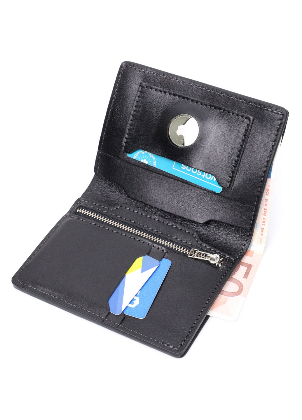 Мужской кожаный кошелек 12х14,5х1 см Grande Pelle (275069773)