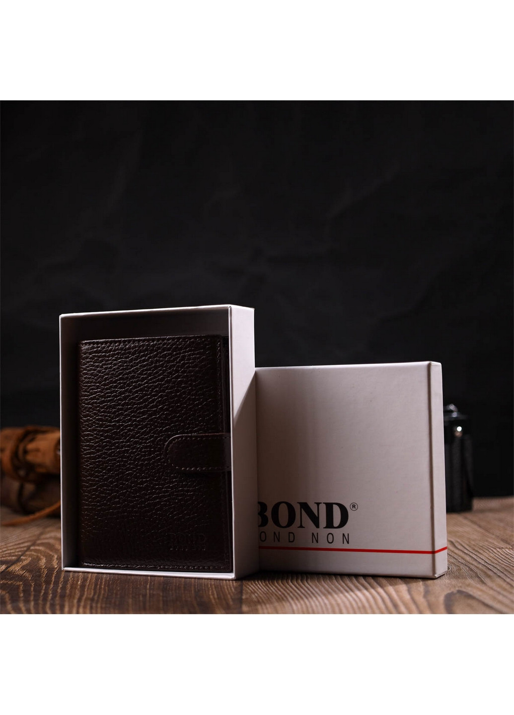 Мужской кожаный кошелек 9,7х12,7х2 см Bond (275070282)