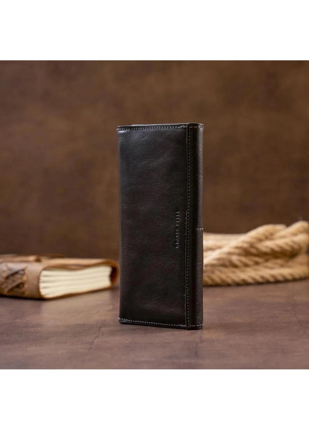 Чоловічий шкіряний гаманець 20х10х3 см Grande Pelle (275069774)