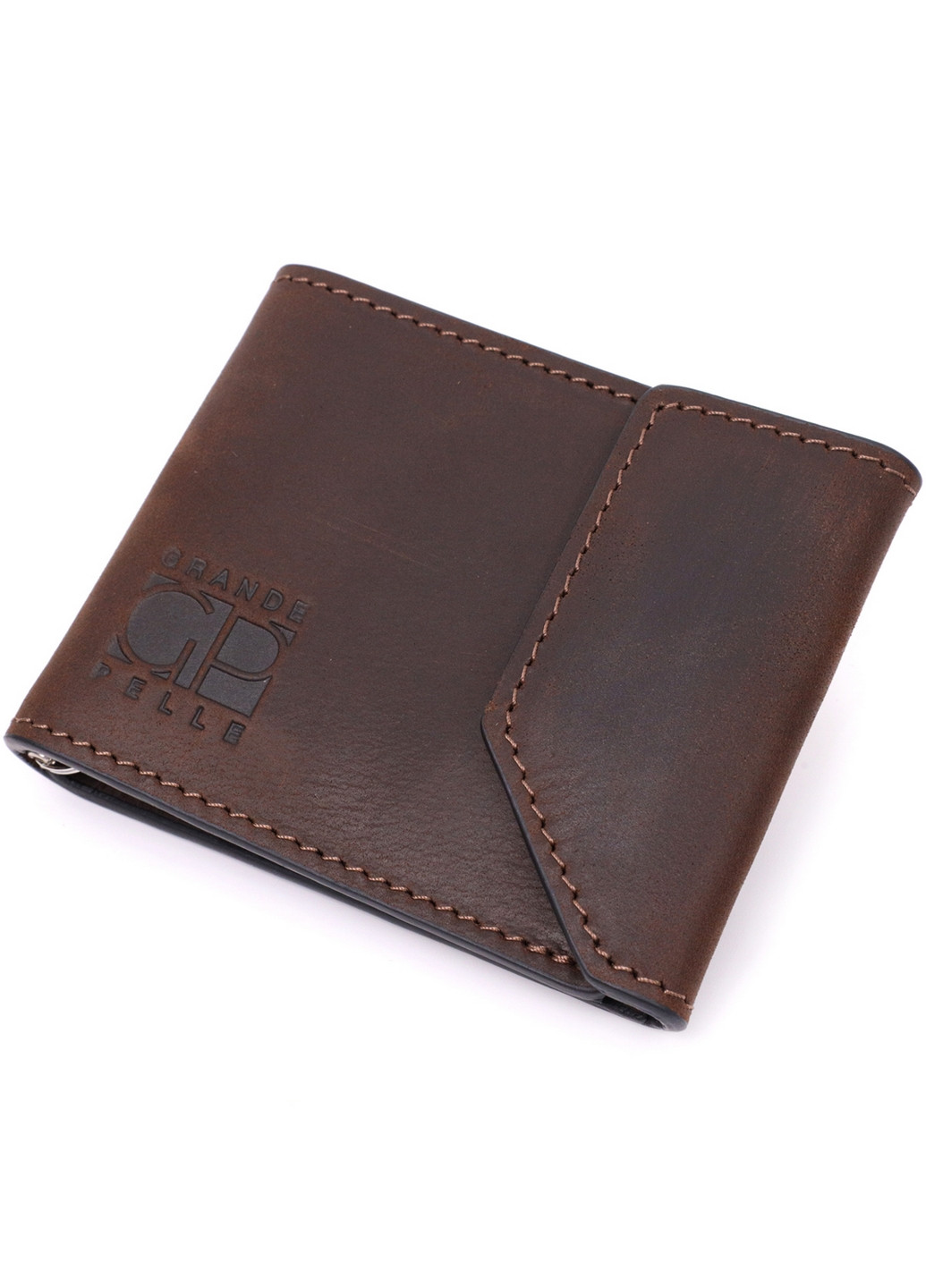 Чоловічий шкіряний гаманець 10х8х0,5 см Grande Pelle (275070778)