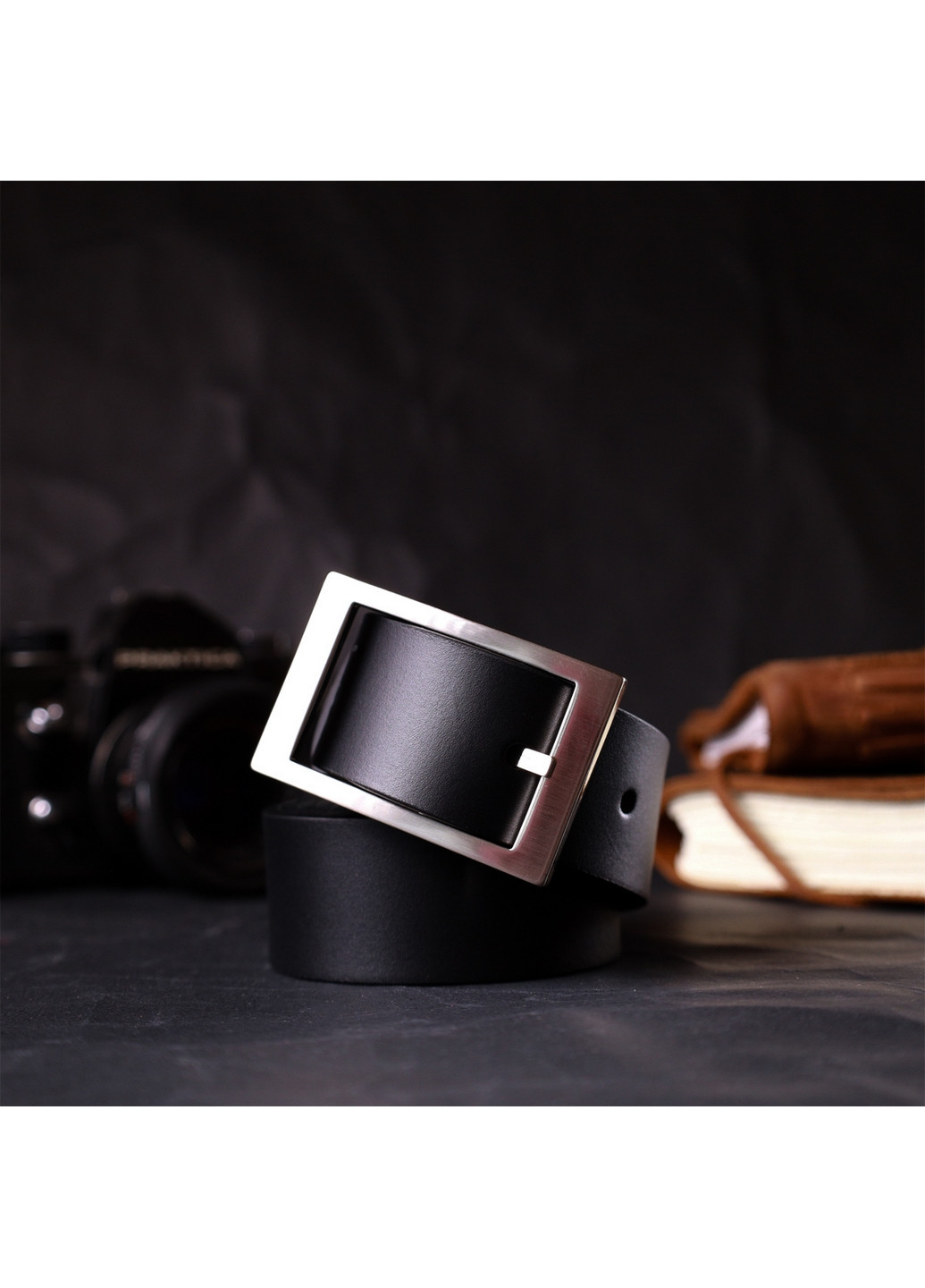 Мужской кожаный ремень 3,4х120 см Grande Pelle (275070799)