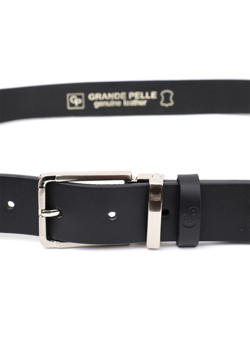 Чоловічий шкіряний ремінь 3,4х120 см Grande Pelle (275070788)