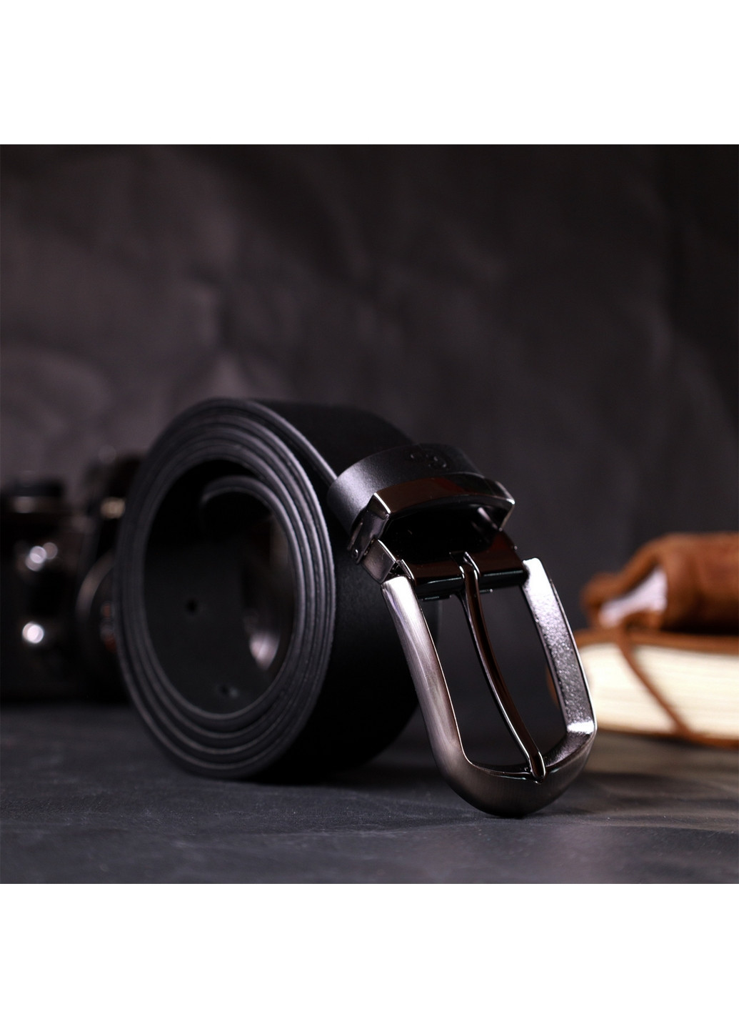 Мужской кожаный ремень 3,4х120 см Grande Pelle (275071801)