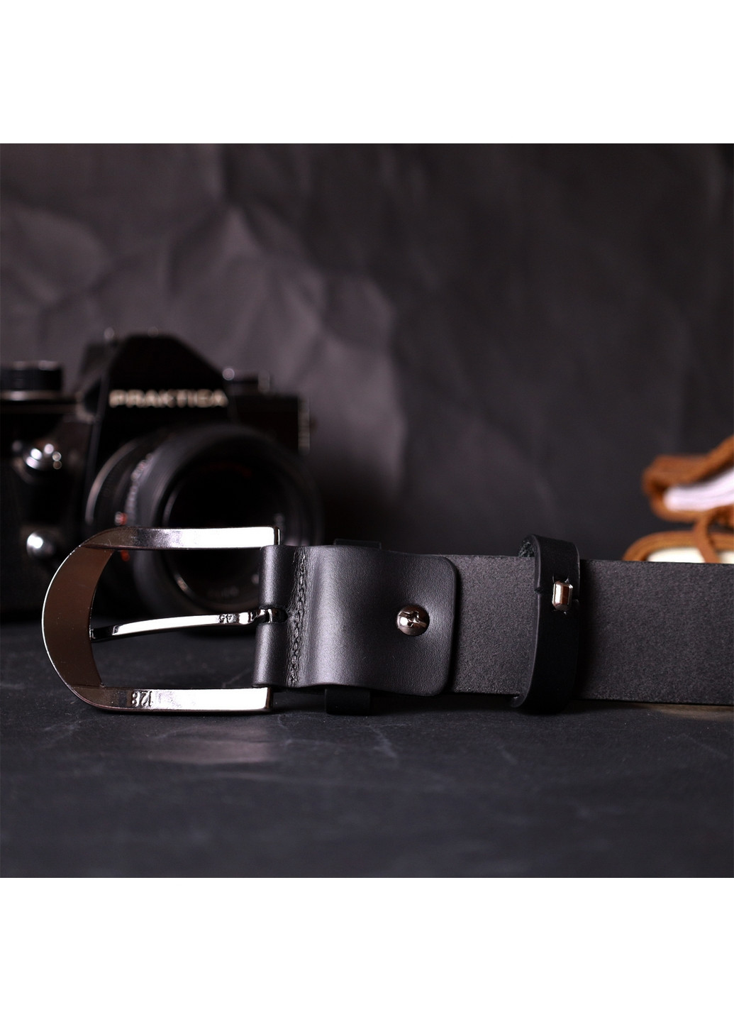 Мужской кожаный ремень 3,4х120 см Grande Pelle (275070801)