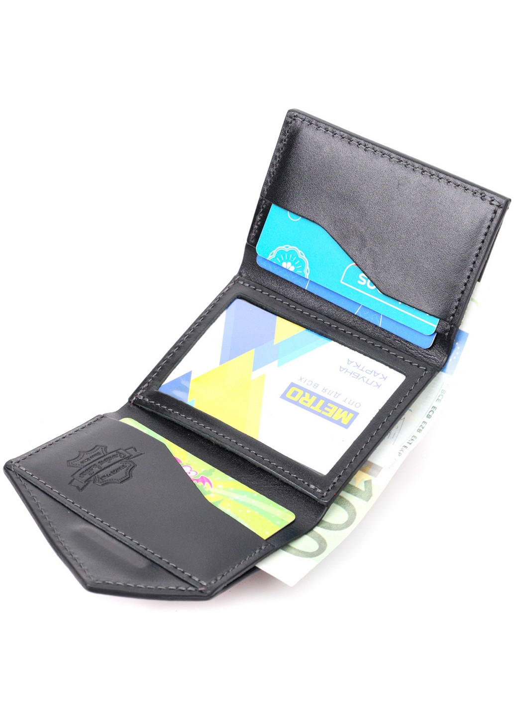 Жіночий шкіряний гаманець 10х9,7х1 см Grande Pelle (275074854)