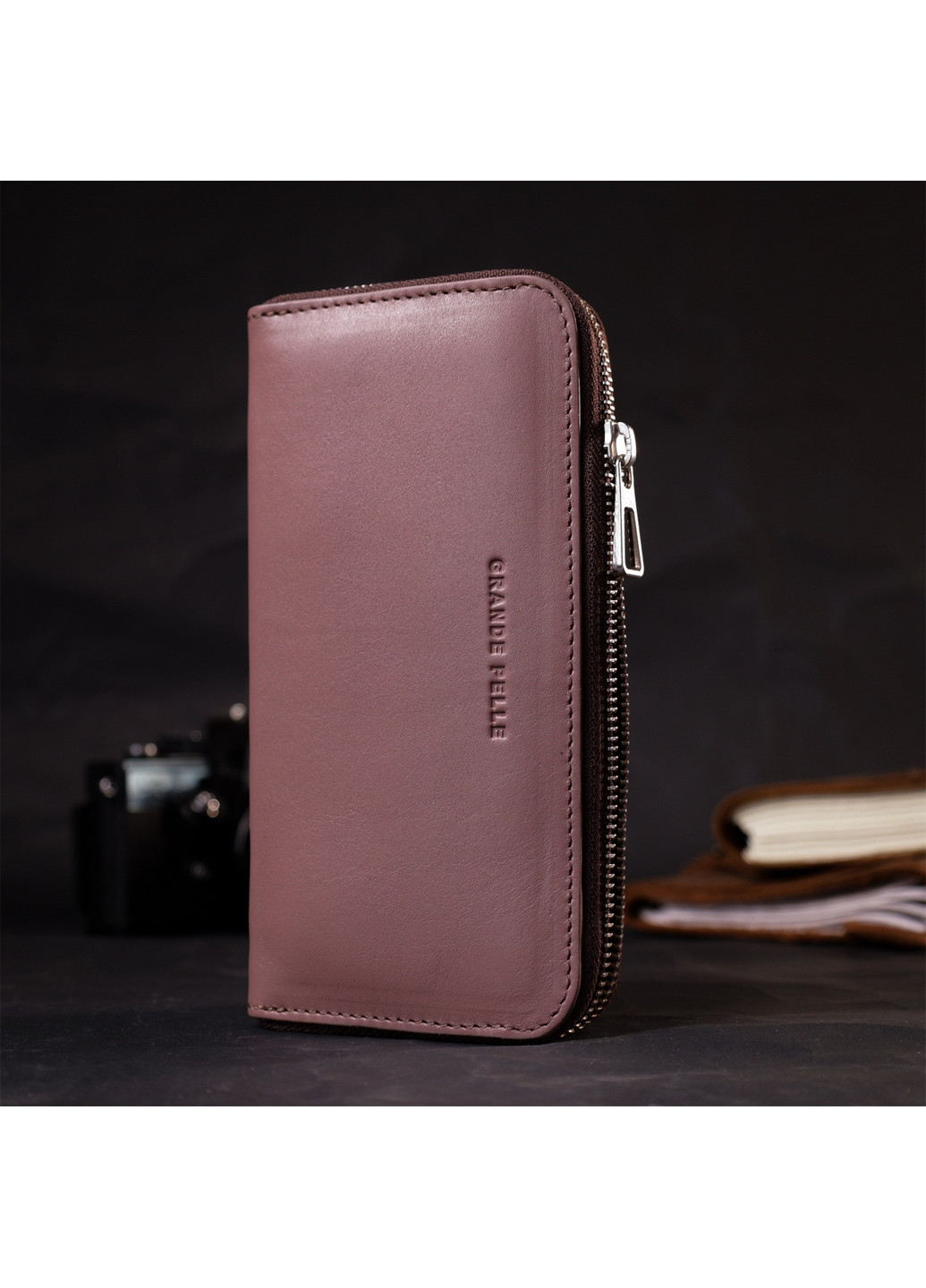 Жіночий шкіряний гаманець 19,5х9,7х2 см Grande Pelle (275074847)