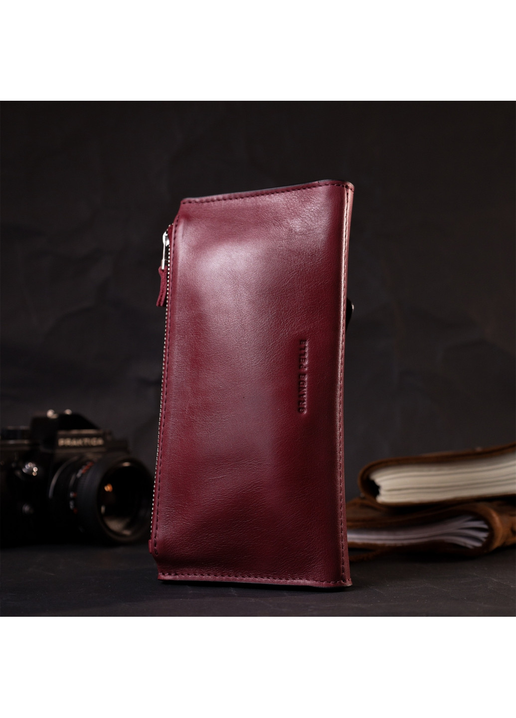 Жіночий шкіряний гаманець 21х10,5х2 см Grande Pelle (275072842)