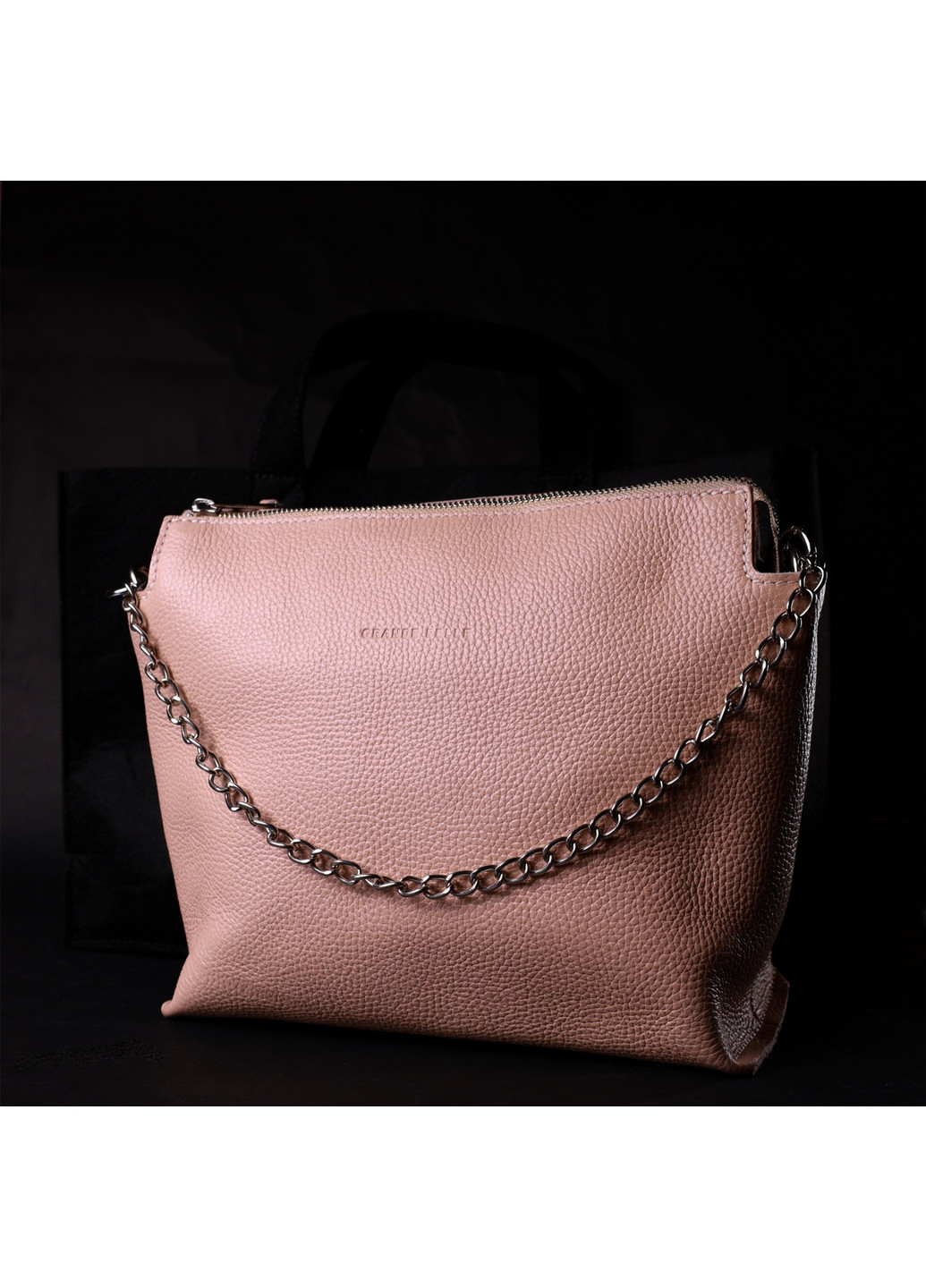 Жіноча шкіряна сумка 26х22х13 см Grande Pelle (275074840)