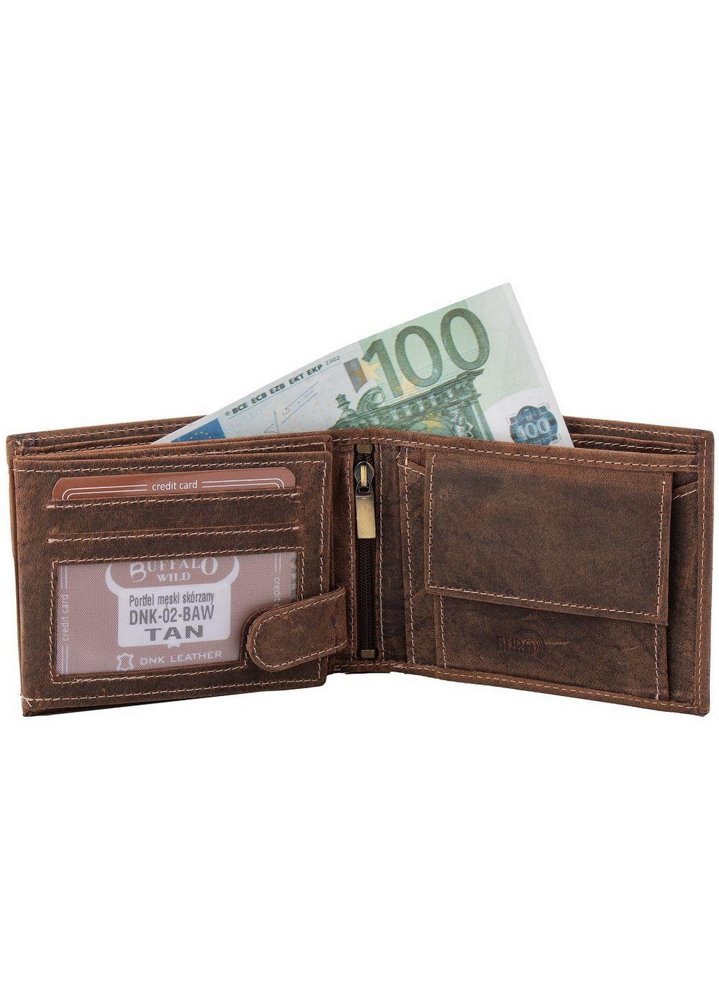 Чоловічий шкіряний гаманець 12х9,5х3 см DNK Leather (275073513)