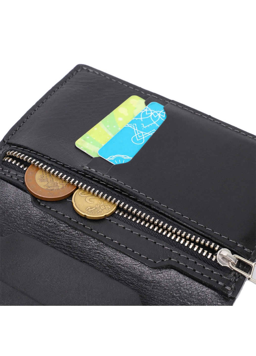 Мужской кожаный кошелек 12х14,5х1 см Grande Pelle (275072822)