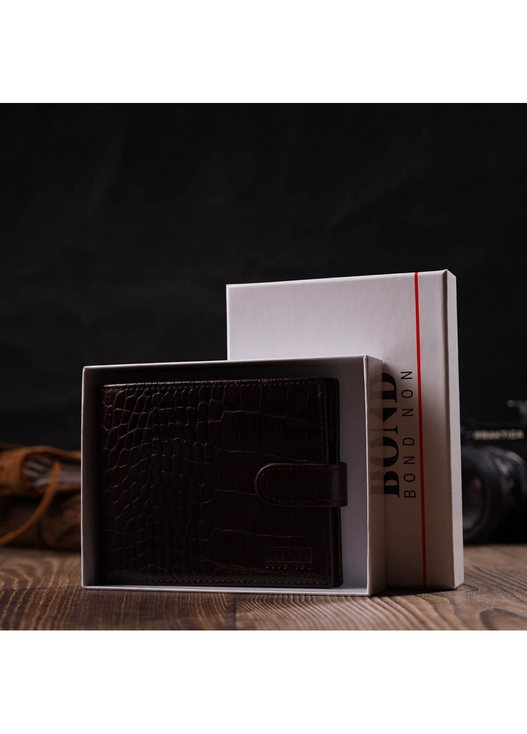 Чоловічий шкіряний гаманець 13х9,5х1,5 см Bond (275074353)