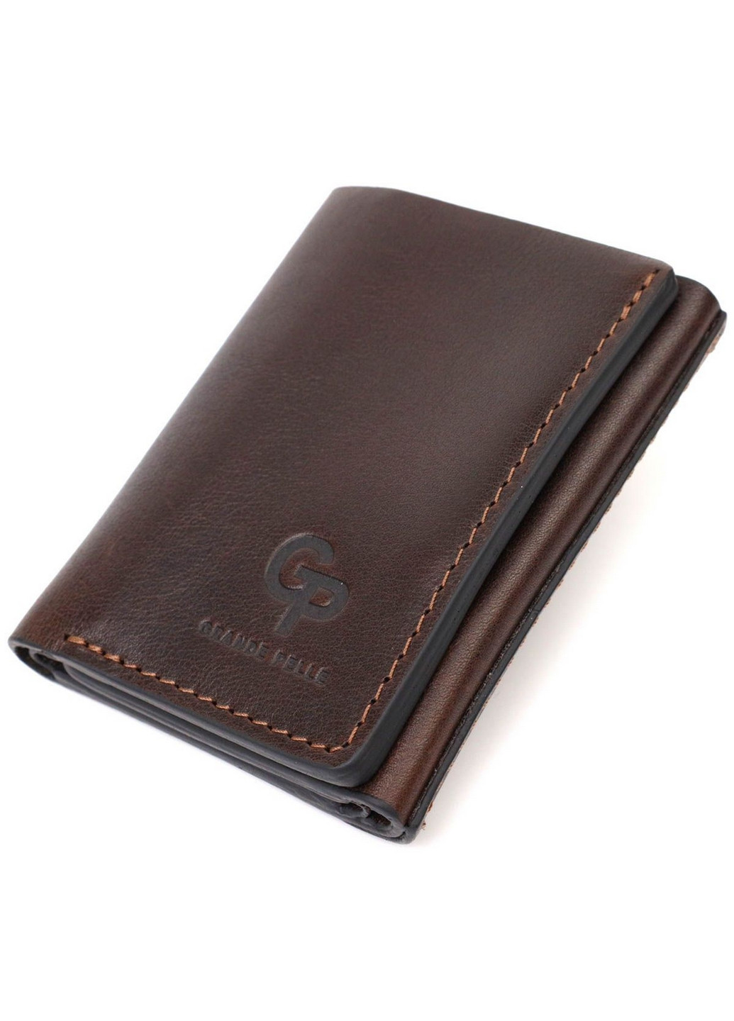Чоловічий шкіряний гаманець 8х10х1,5 см Grande Pelle (275074856)