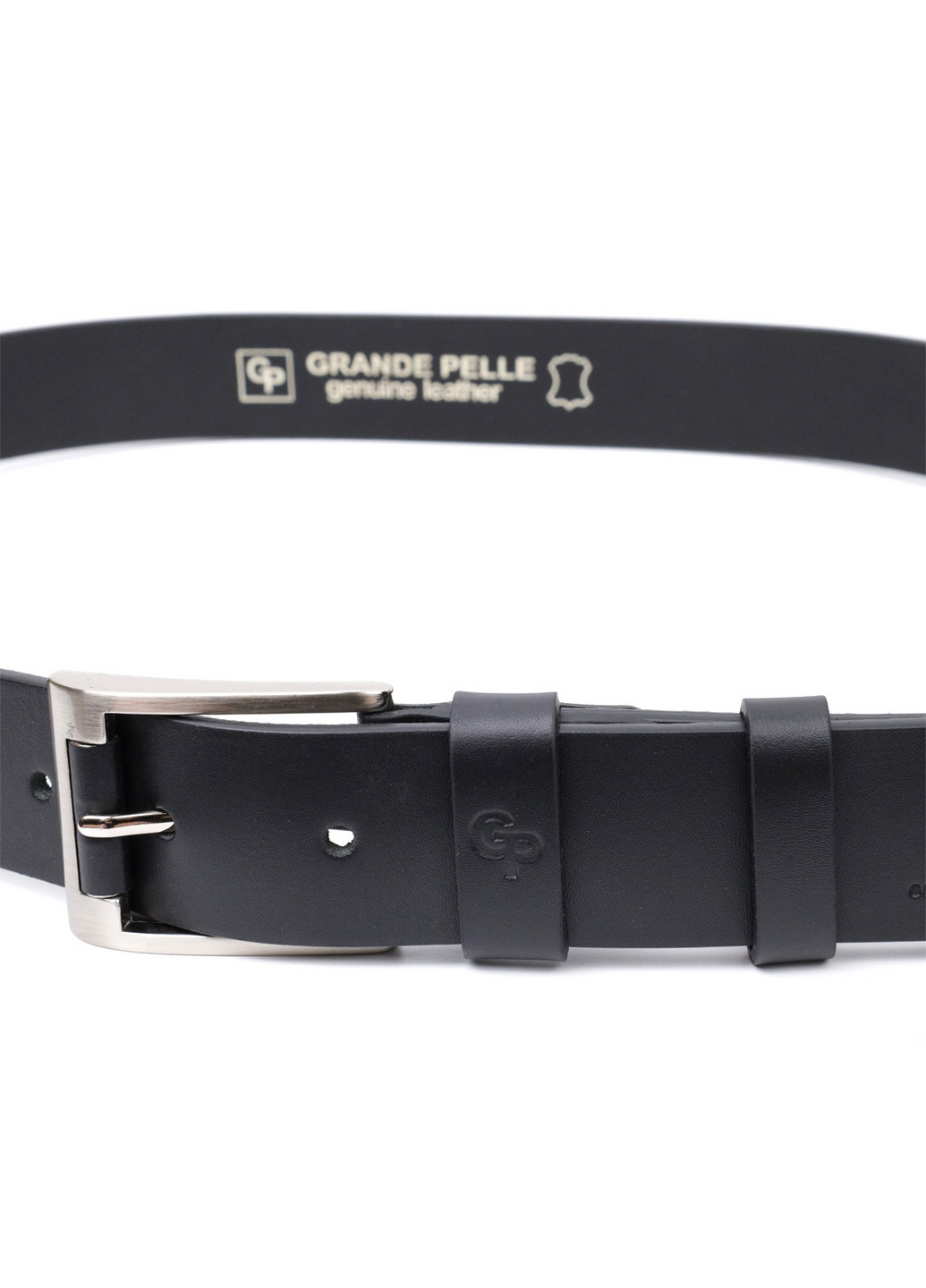 Чоловічий шкіряний ремінь 3,8х120 см Grande Pelle (275073822)