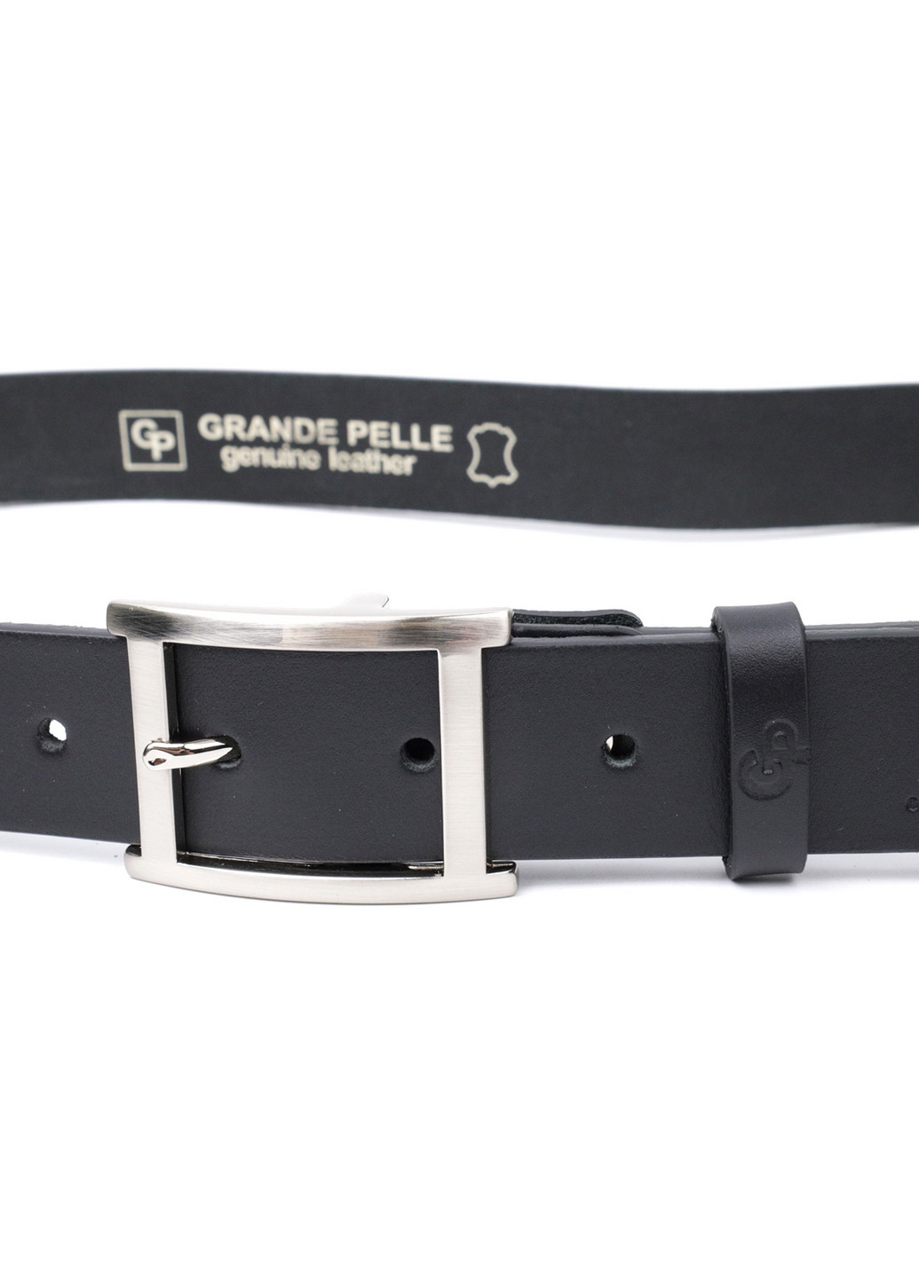 Чоловічий шкіряний ремінь 3,4х120 см Grande Pelle (275074838)