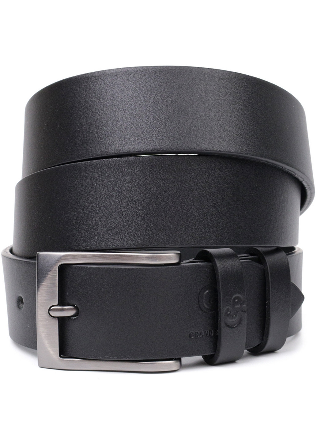 Чоловічий шкіряний ремінь 3,4х120 см Grande Pelle (275074849)