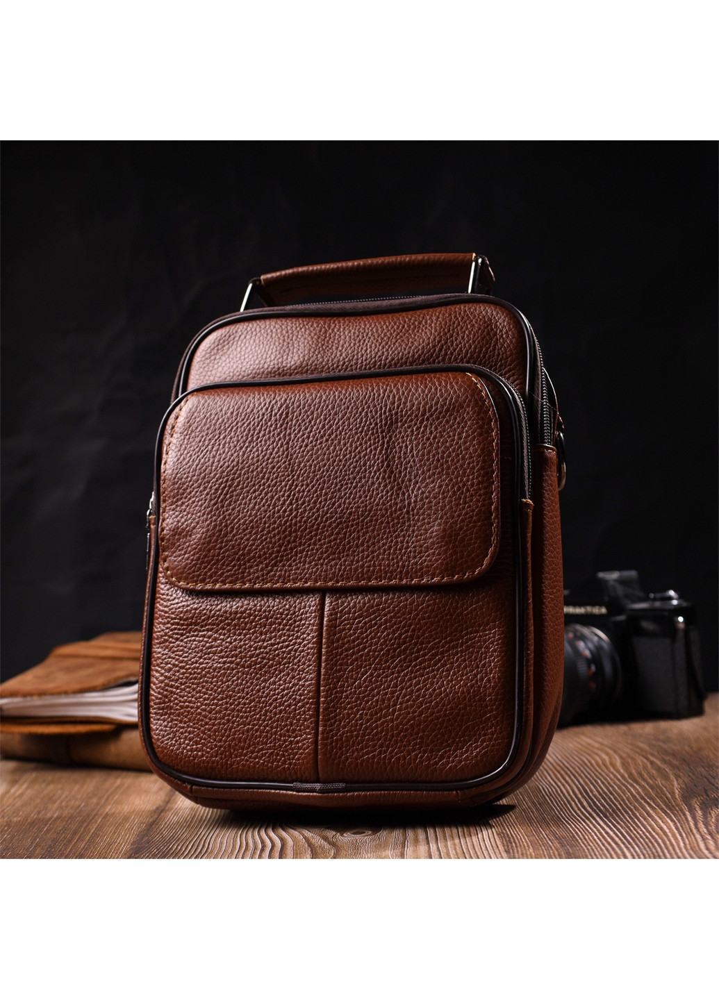 Чоловіча шкіряна сумка 19х25х6,5 см Vintage (275072386)