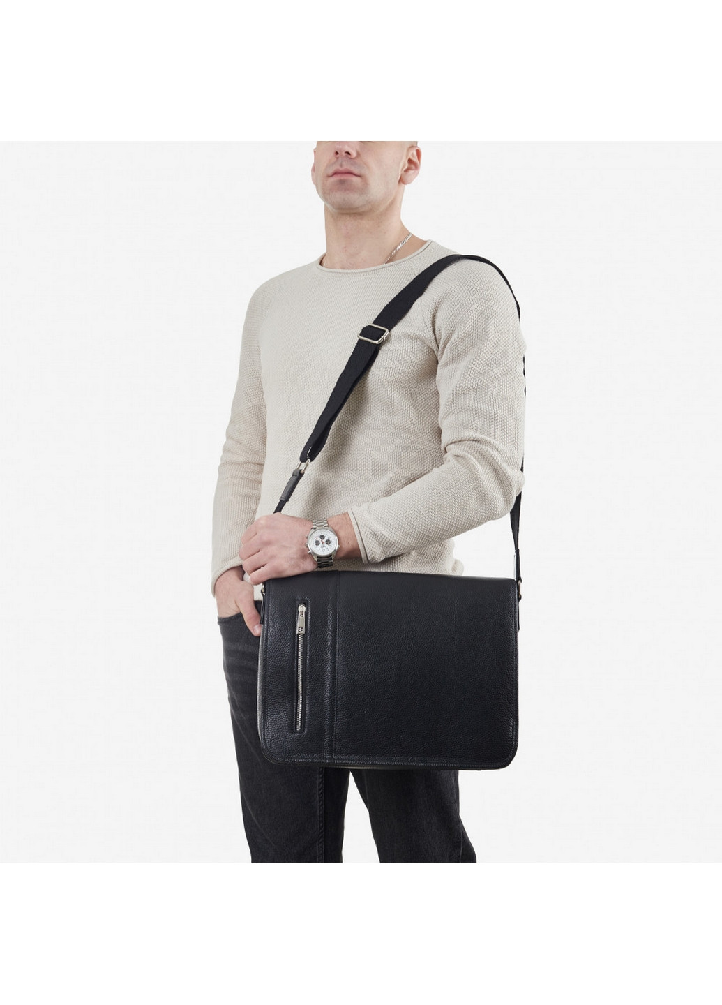 Чоловіча шкіряна сумка 37х29х8 см Virginia Conti (275073465)