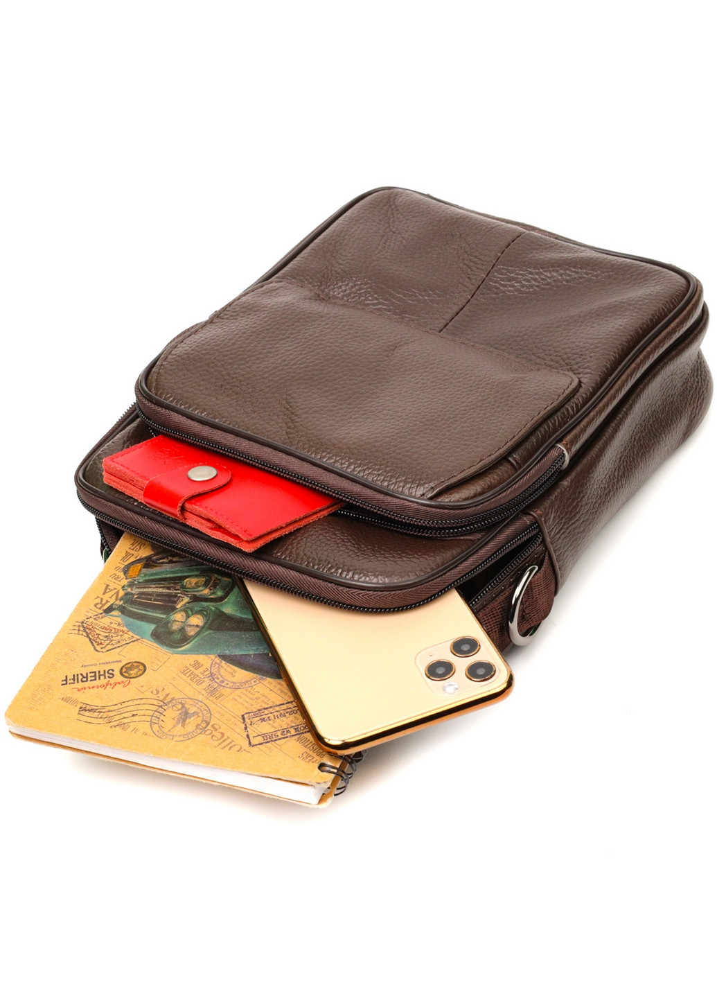 Чоловіча шкіряна сумка 19х25х6,5 см Vintage (275074441)