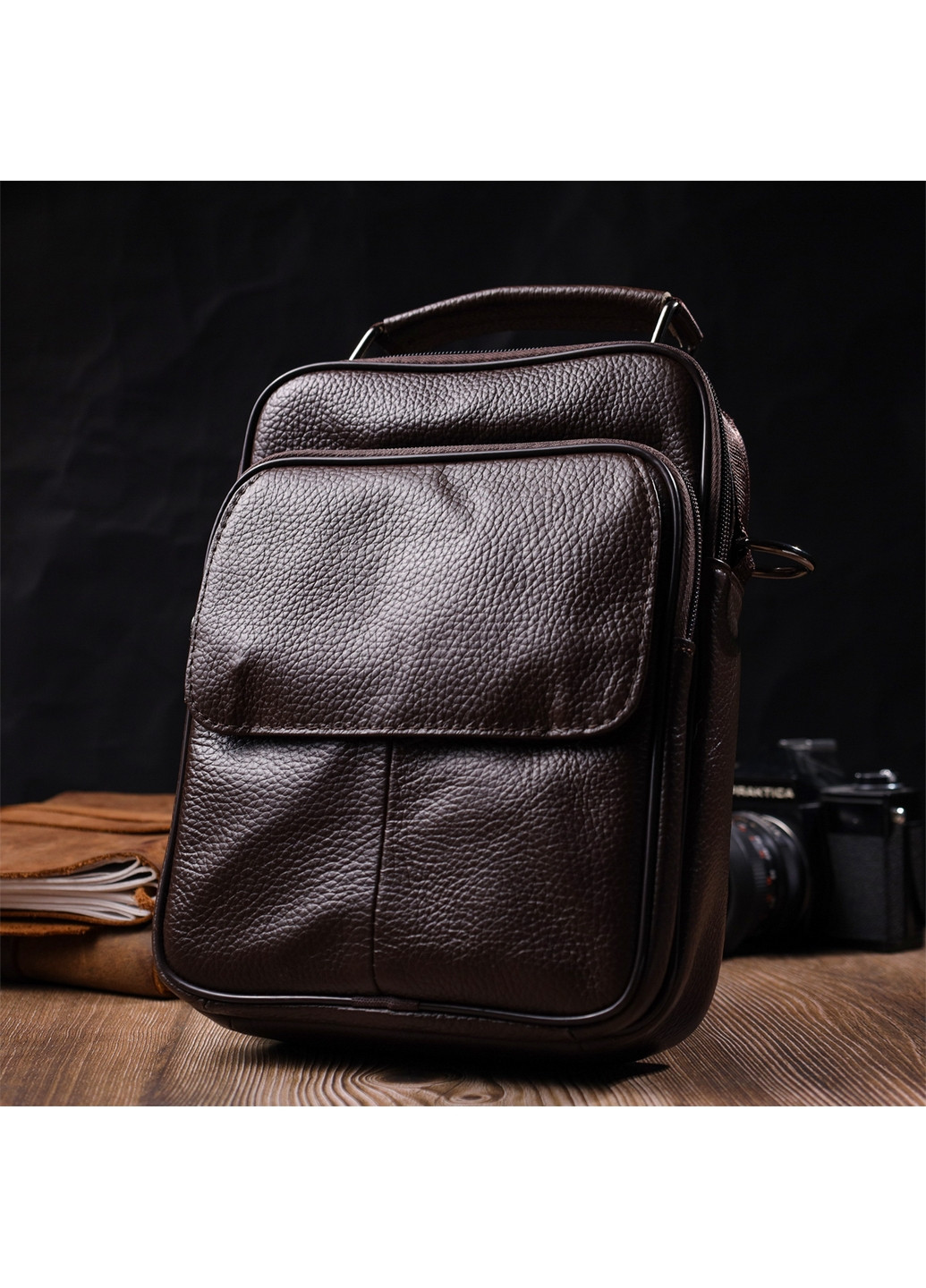 Чоловіча шкіряна сумка 19х25х6,5 см Vintage (275074441)