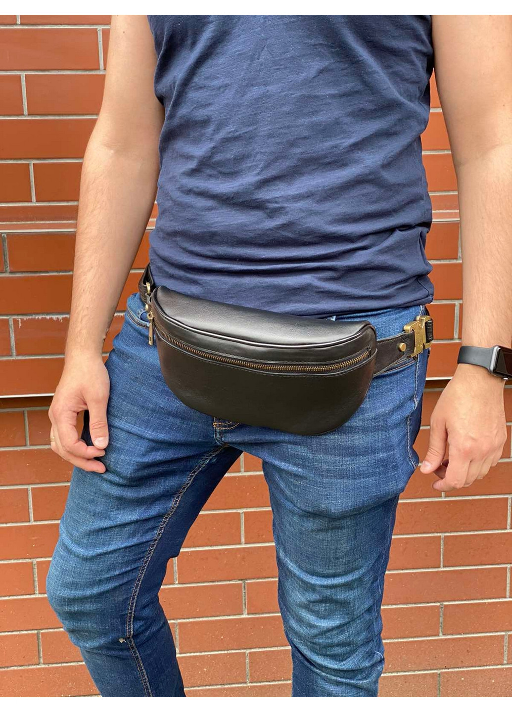 Мужская кожаная сумка 13х26х7 см Newery (275073145)