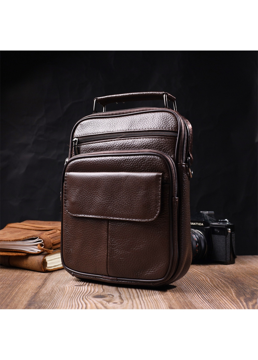Чоловіча шкіряна сумка 19,5х24х4,5 см Vintage (275074439)
