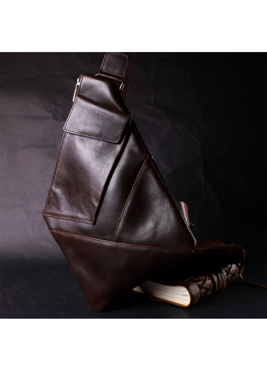 Чоловіча шкіряна сумка 20х30х2 см Grande Pelle (275074836)