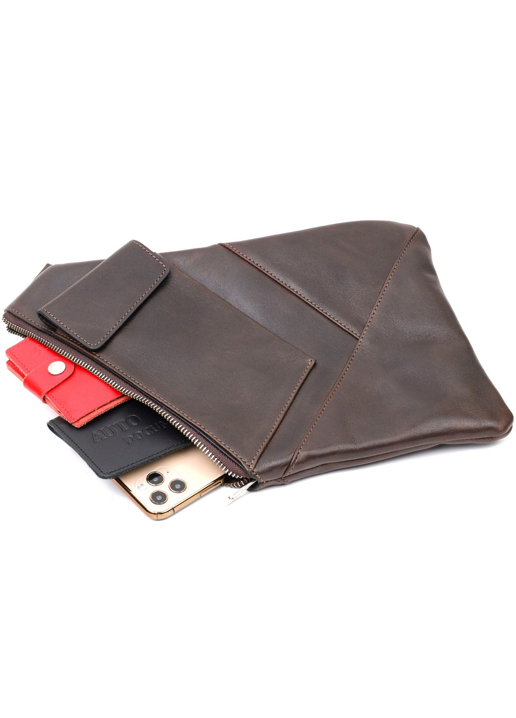 Чоловіча шкіряна сумка 20х30х2 см Grande Pelle (275074836)