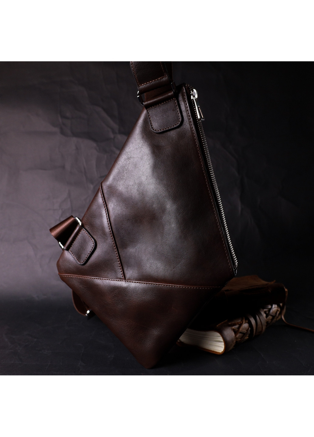 Чоловіча шкіряна сумка 20х30х2 см Grande Pelle (275074836)