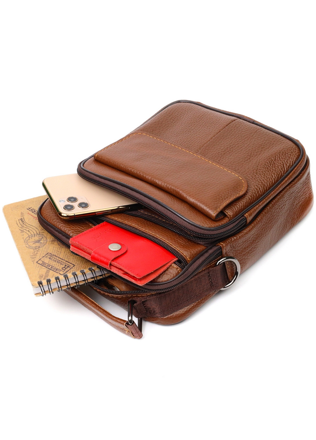 Чоловіча шкіряна сумка 19,5х24х4,5 см Vintage (275074425)