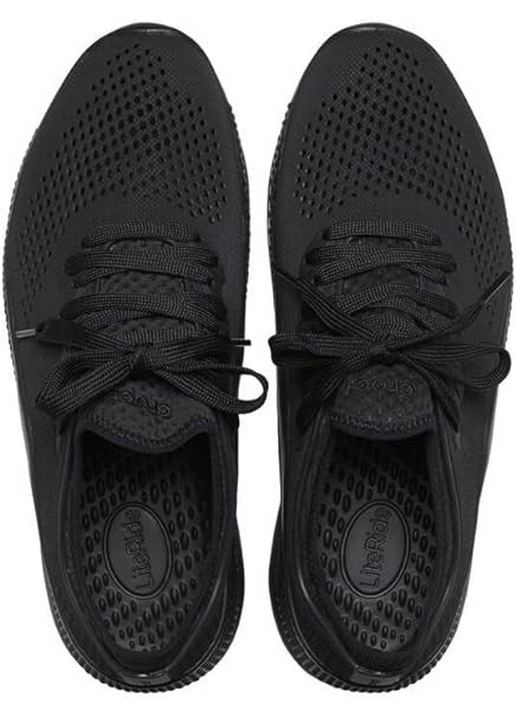 Черные демисезонные кроссовки крокс Crocs LiteRide 360 Pacer Black/Black