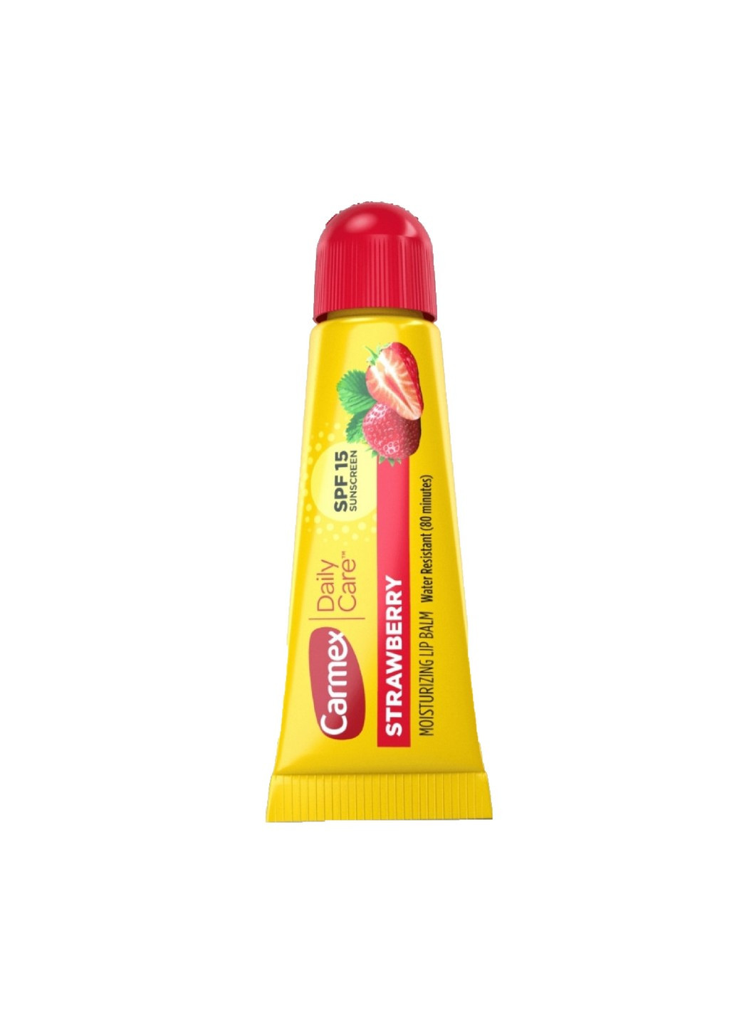 Бальзам для губ у тюбику полуниця Moisturizing Lip Balm Strawberry SPF 15 10 г Carmex (275271806)