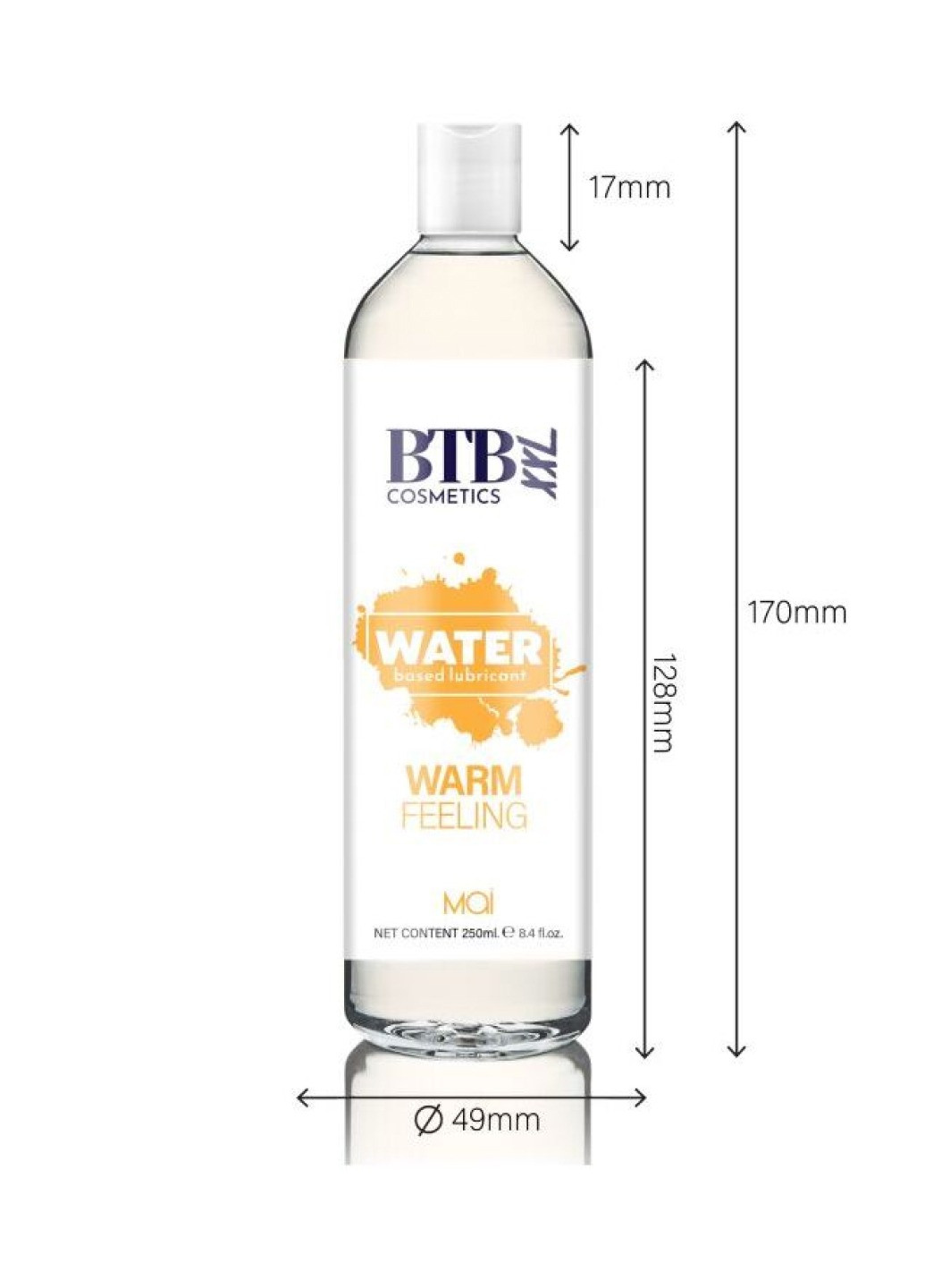 Розігрівальна змазка на водній основі BTB WARM FEELING (250 мл) MAI (275332734)