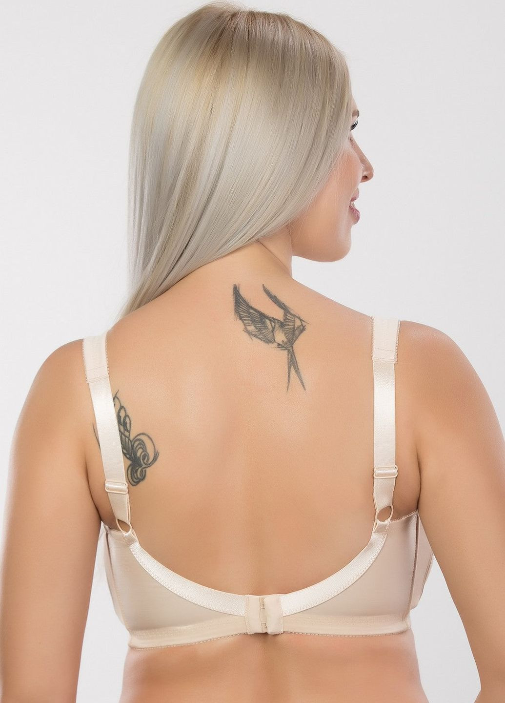 Бежевый мягкий бюстгальтер без косточек Elita без косточек