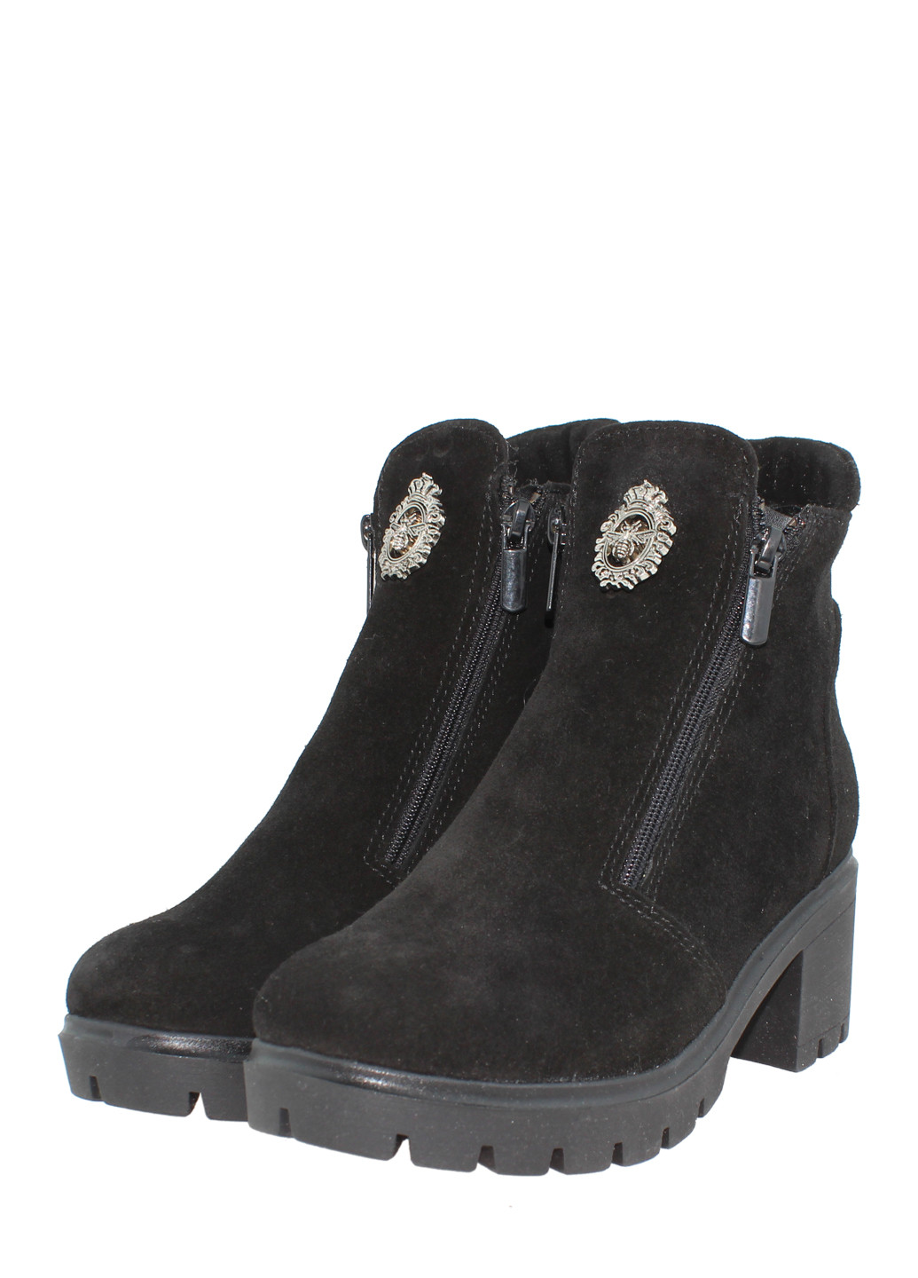 Зимние ботинки az310-11 черный Alvista из натуральной замши