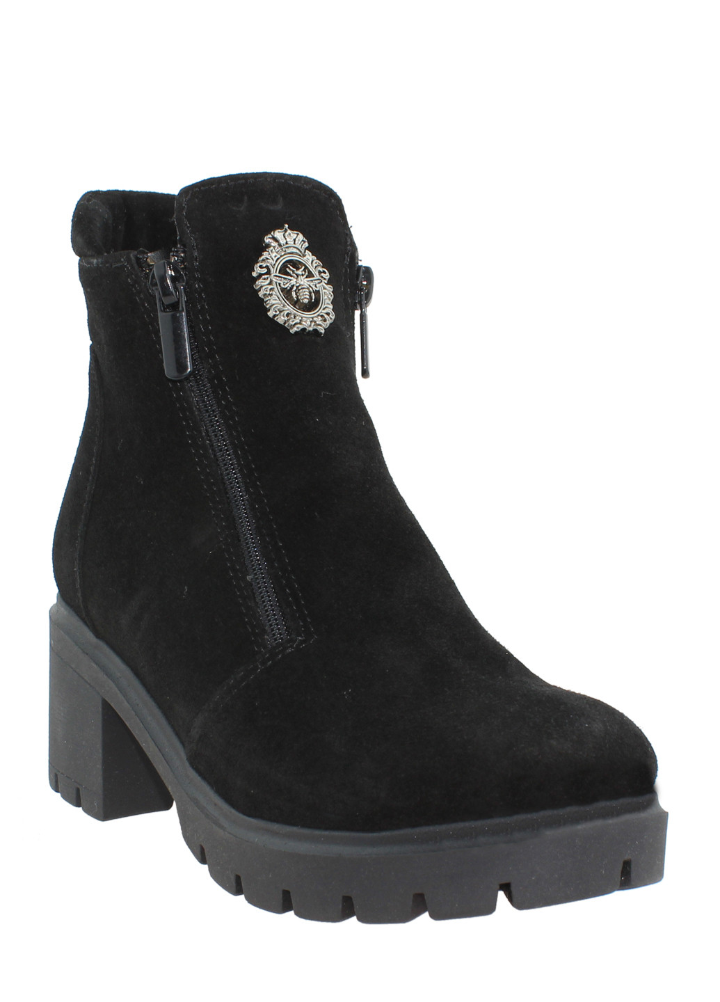 Зимние ботинки az310-11 черный Alvista из натуральной замши