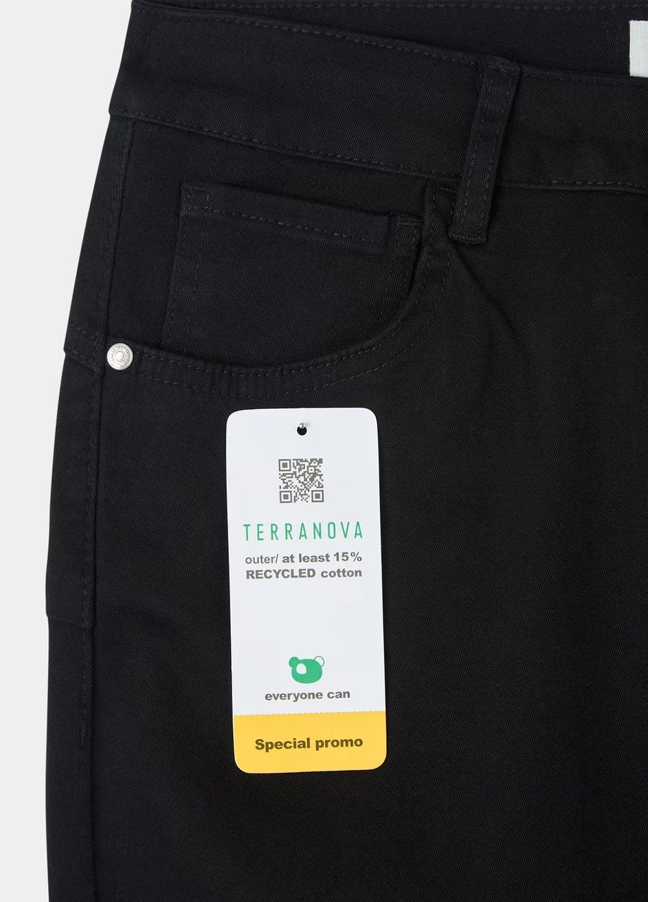 Черные повседневный демисезонные брюки Terranova