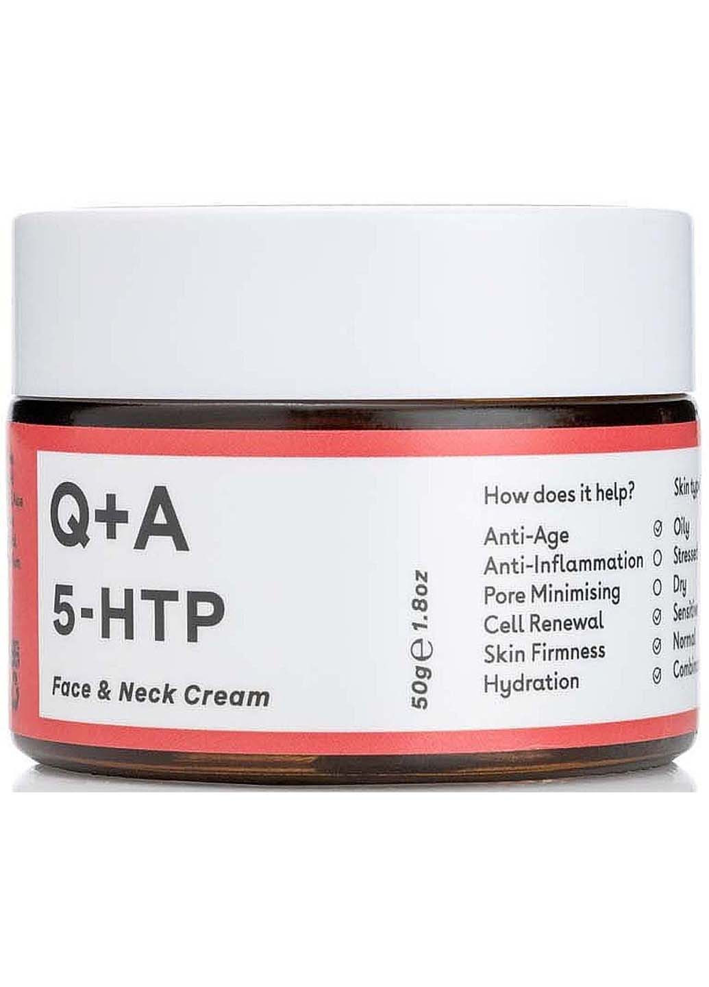 Розгладжуючий крем для обличчя та шиї 5-HTP Face & Neck Cream 50г Q+A (275333759)