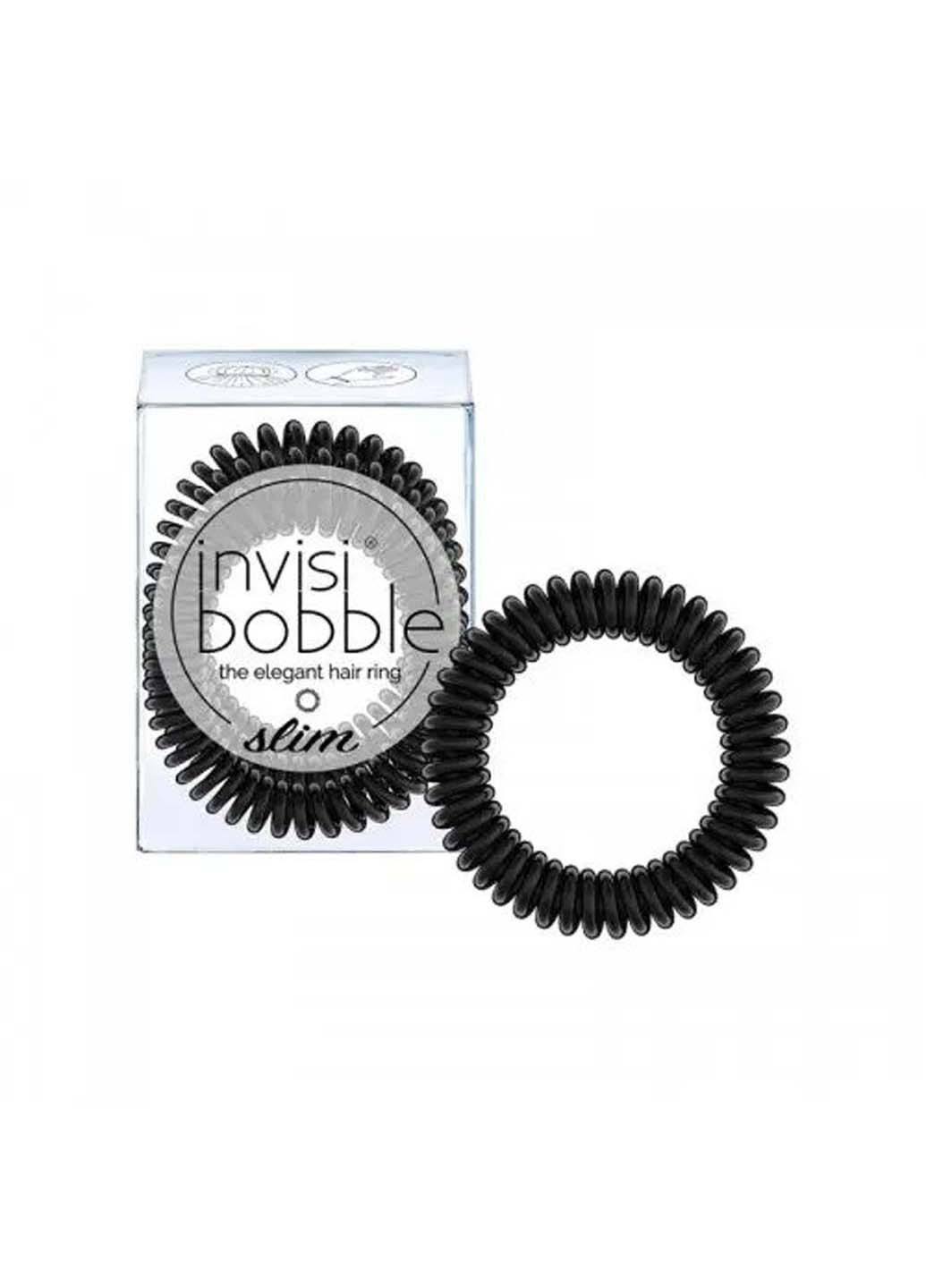 Резинка-браслет для волос SLIM True Black 3 шт Invisibobble (275333604)