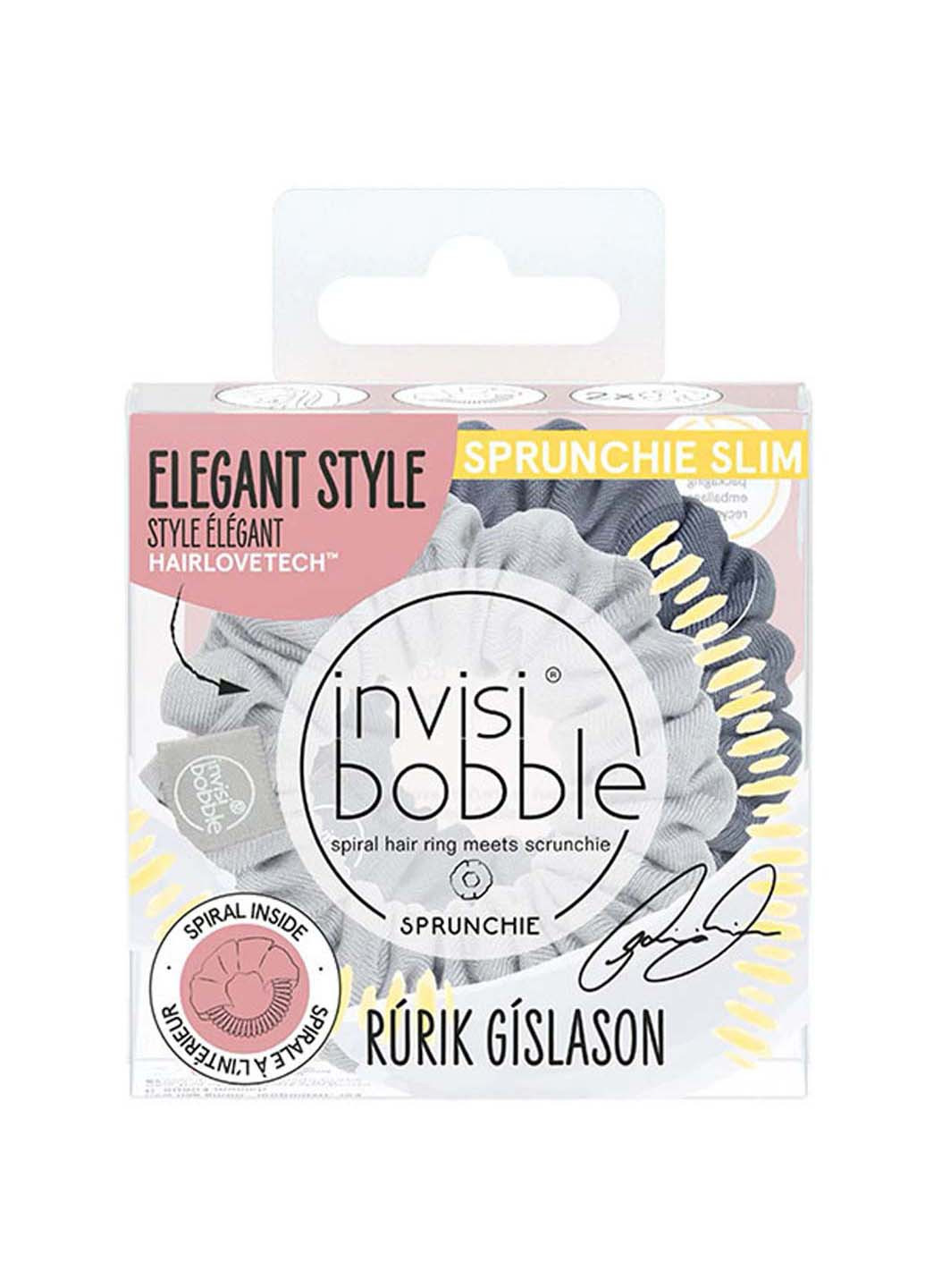 Резинка-браслет для волос SPRUNCHIE SLIM Rurik Gislason Feeling Greyt 2 шт Invisibobble (275333627)