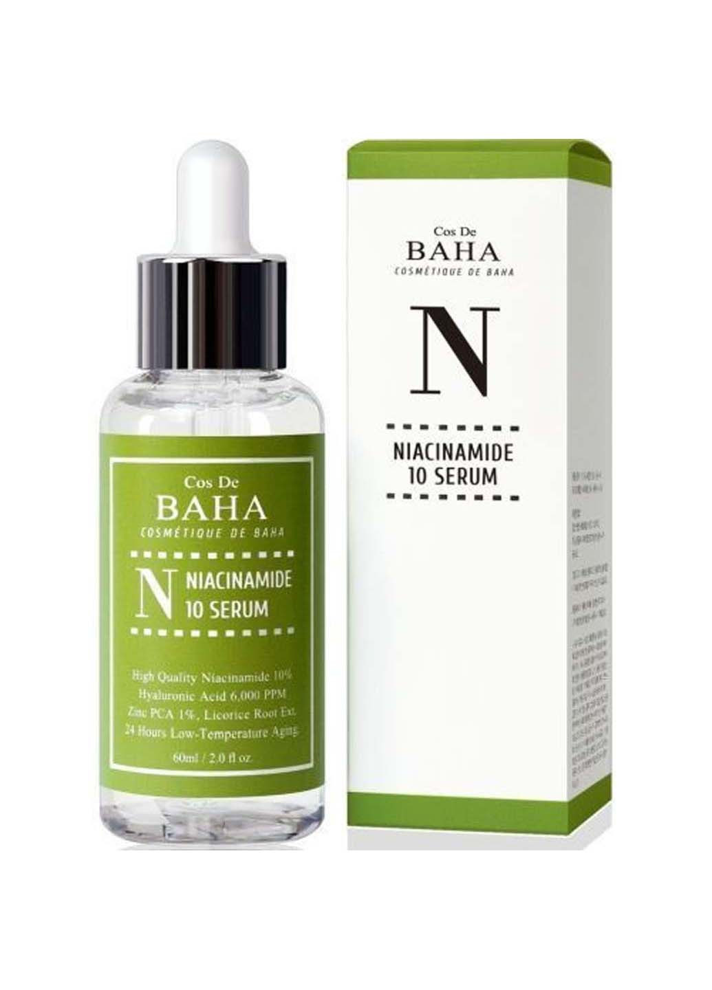 Противовоспалительная сыворотка для жирной кожи Niacinamide 10 Serum 60 мл Cos De Baha (275333781)