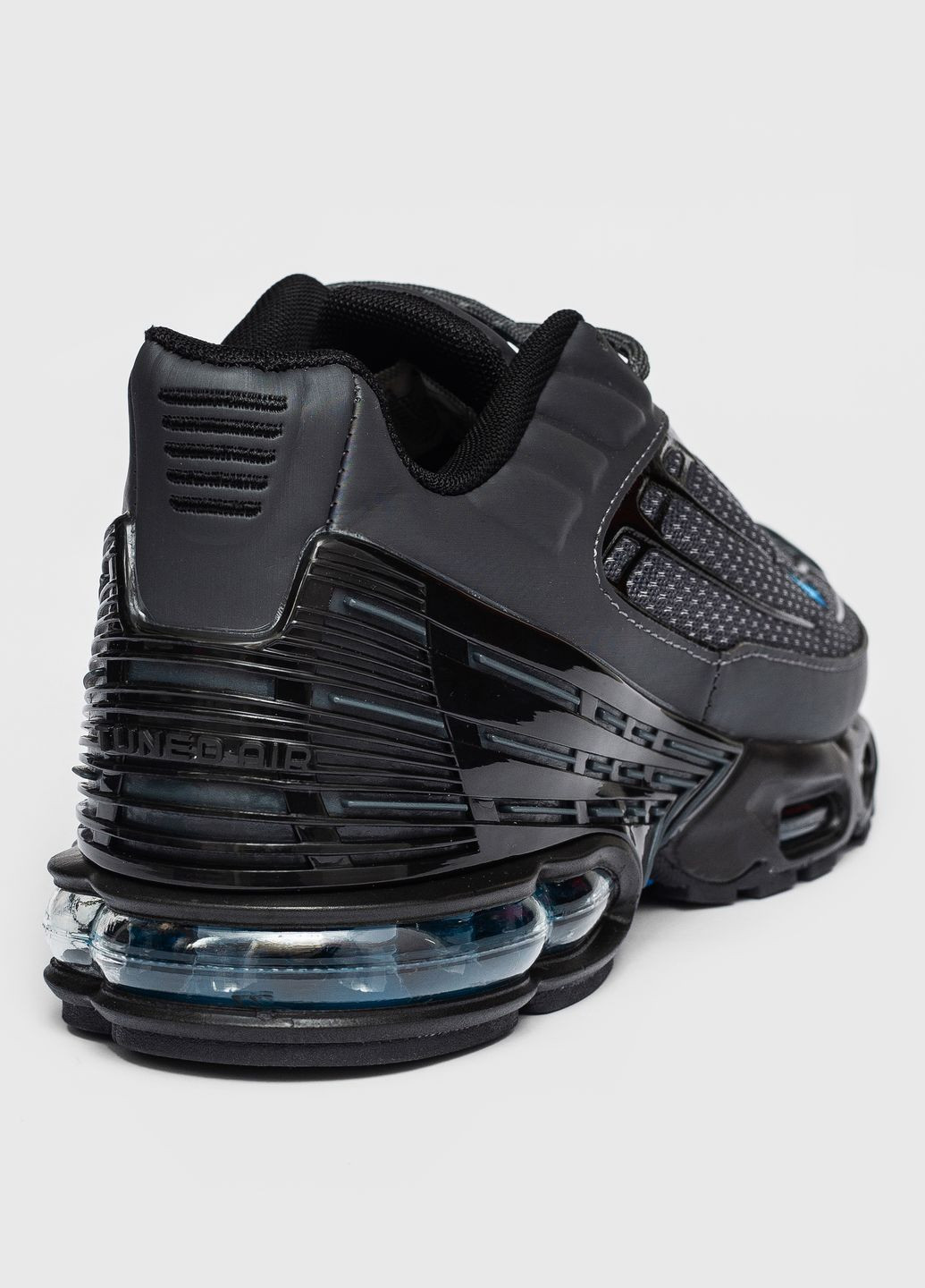Чорні всесезон чоловічі кросівки чорні air max plus 3 black blue No Brand