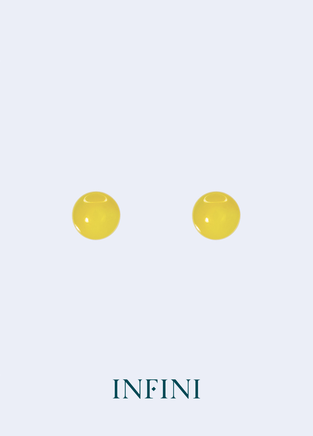 Серьги серебряные с бусинами из желтого кварца Infini (276004313)