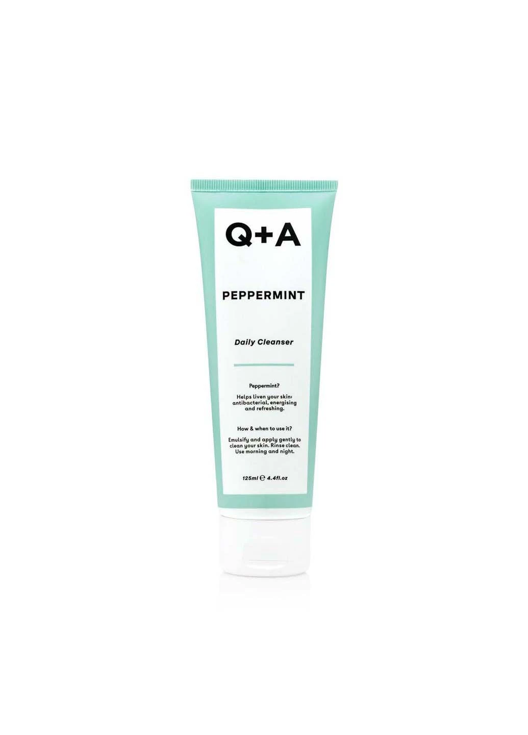 Очищувальний гель для обличчя з м'ятою Peppermint Daily Cleanser 125 мл Q+A (275457246)