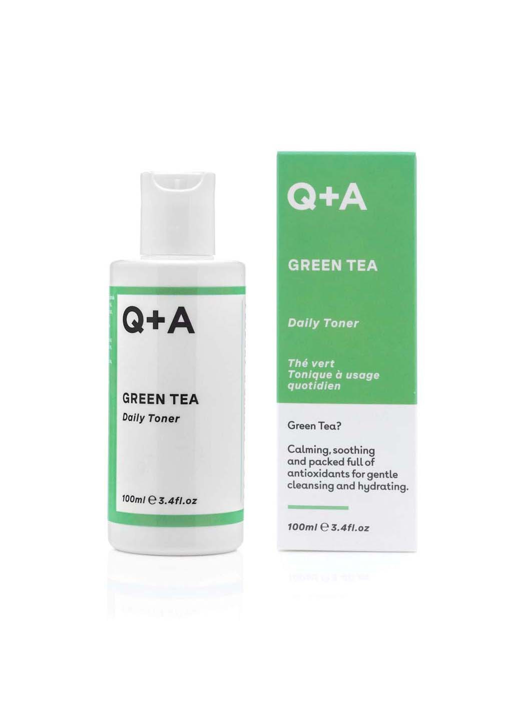 Тонер заспокійливий для обличчя з зеленим чаєм Green Tea Daily Toner 100 мл Q+A (275457252)
