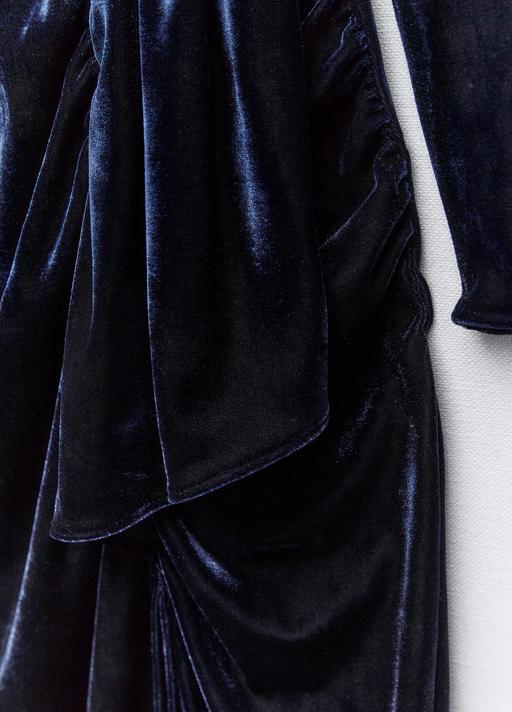 Темно-синее вечернее платье Zara однотонное