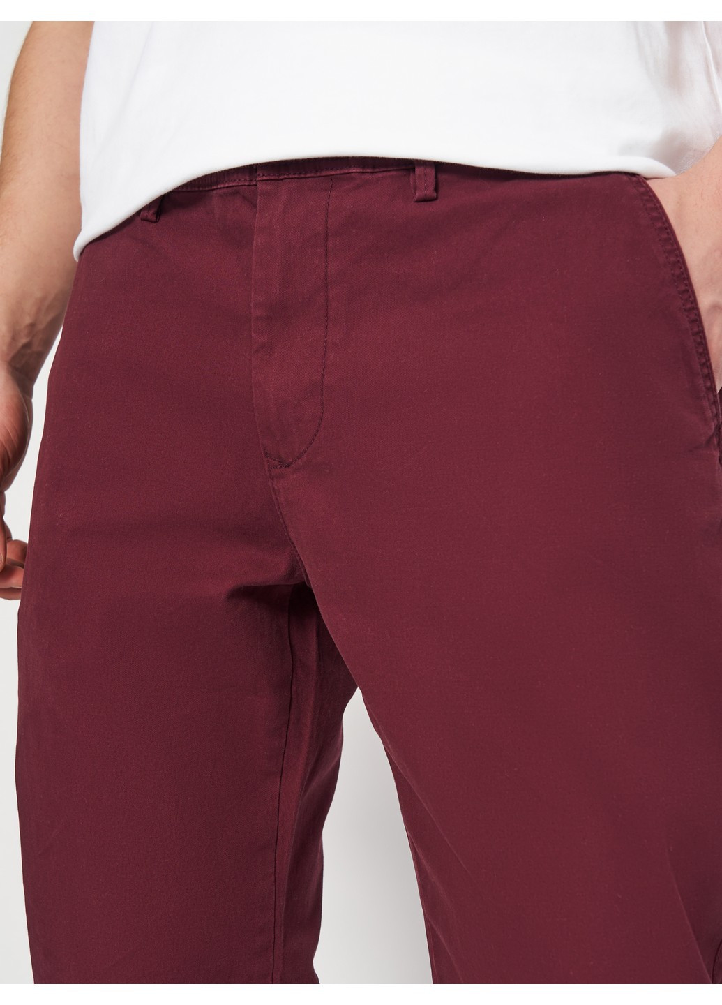 Бордовые кэжуал демисезонные брюки C&A