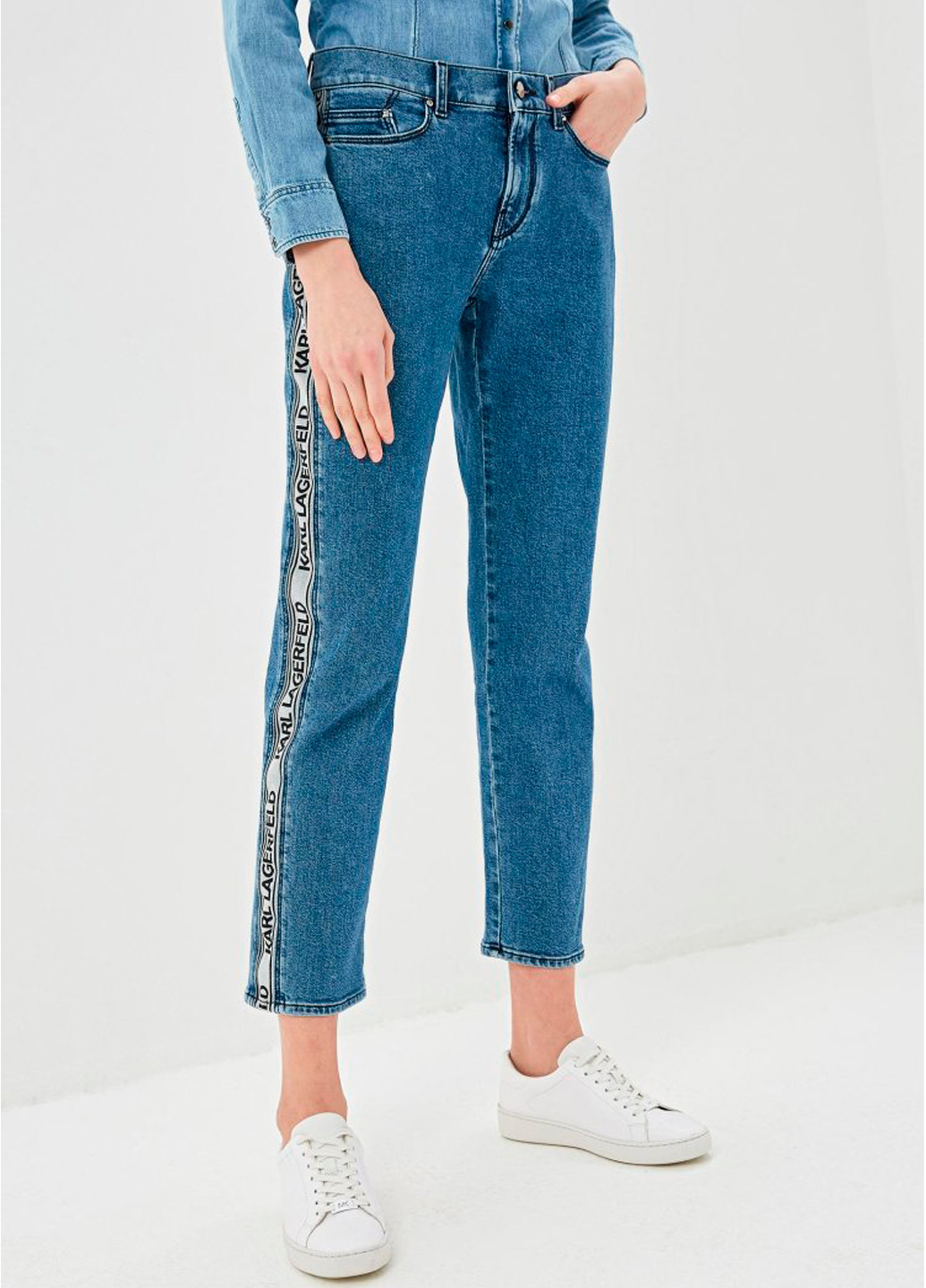 Женские укороченные прямые джинсы Karl Lagerfeld - (275469851)