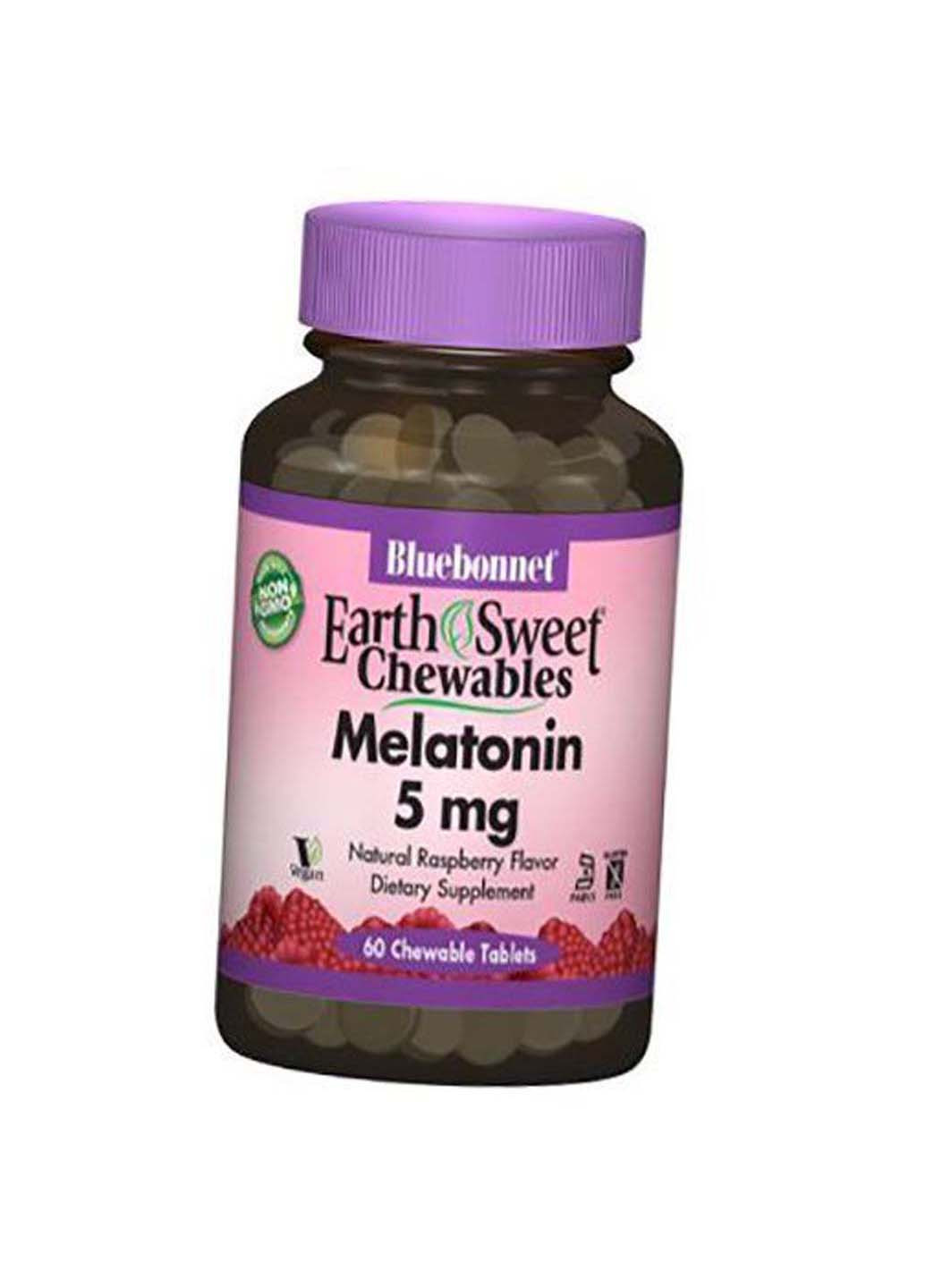 Мелатонін Melatonin 5 60таб Малина Bluebonnet Nutrition (275468925)