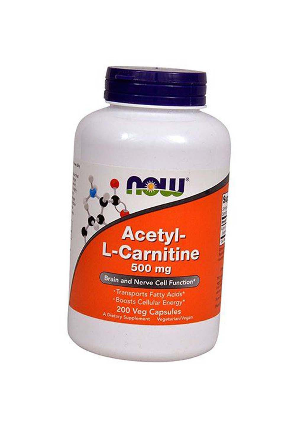 Ацетил L Карнитин Acetyl L-Carnitine 500 200вегкапс Now Foods (275468615)