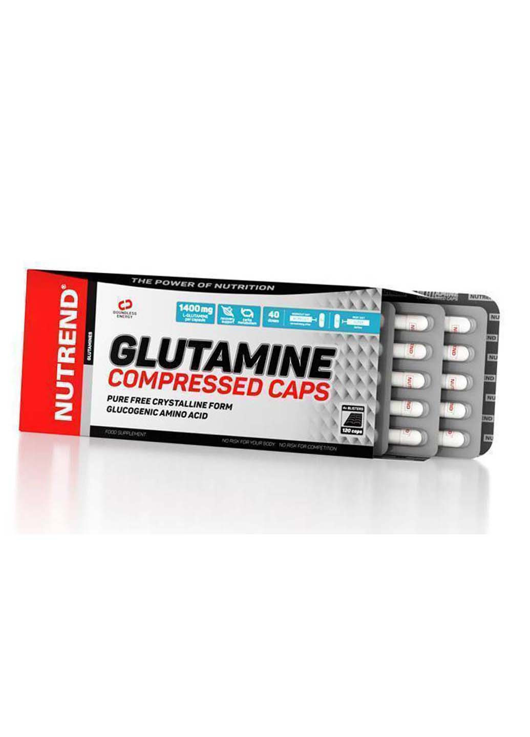 Глютамін у капсулах Glutamine Compressed 120капс Nutrend (275468649)